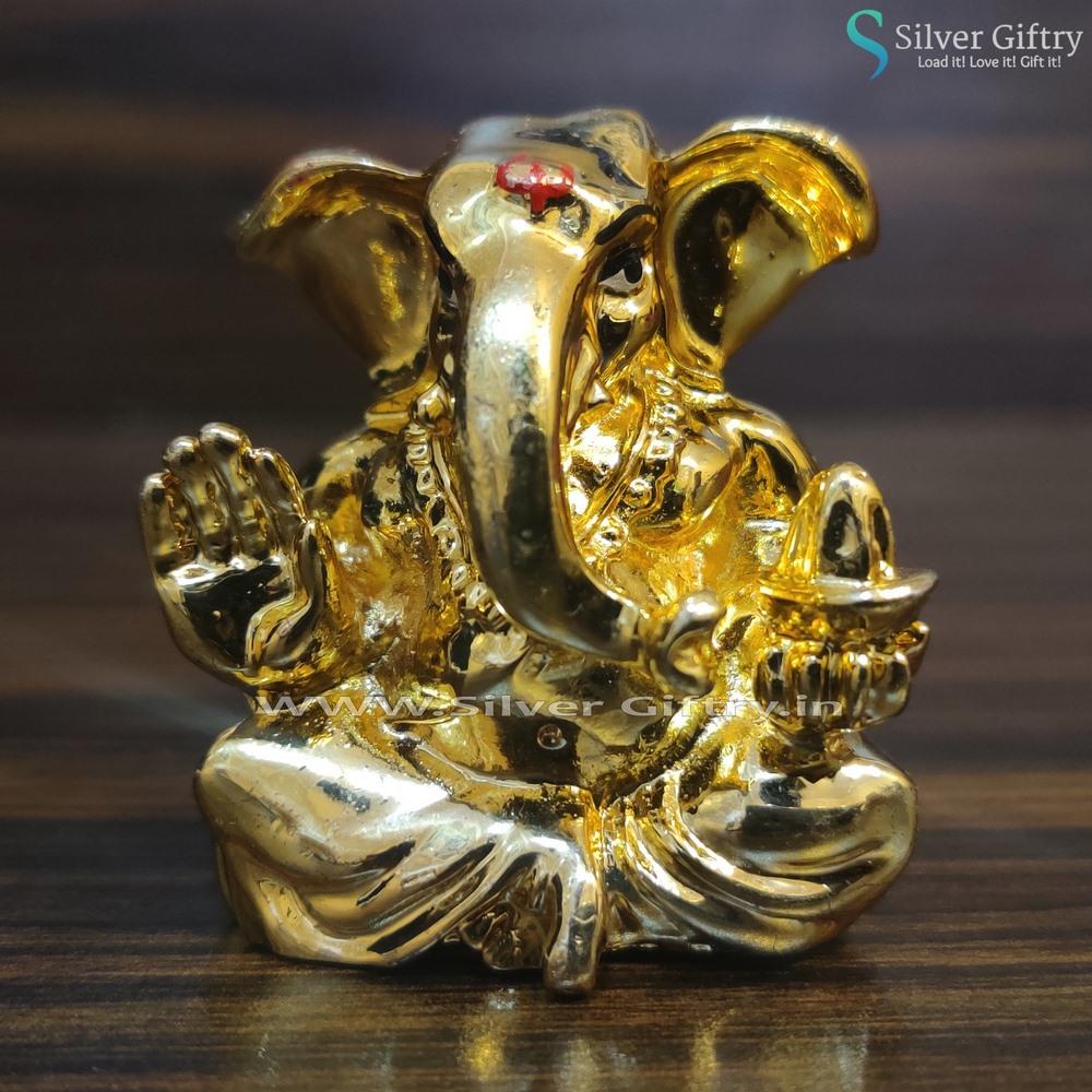 Ganesha Statue Lord Ganesha with Riddhi Siddhi Resin Ganesh Idol Good Luck  Gift | eBay
