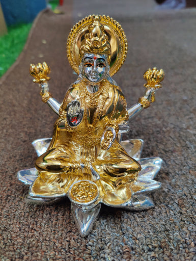 Gold and Silver Coated Premium Mahalakshmi Idol 5