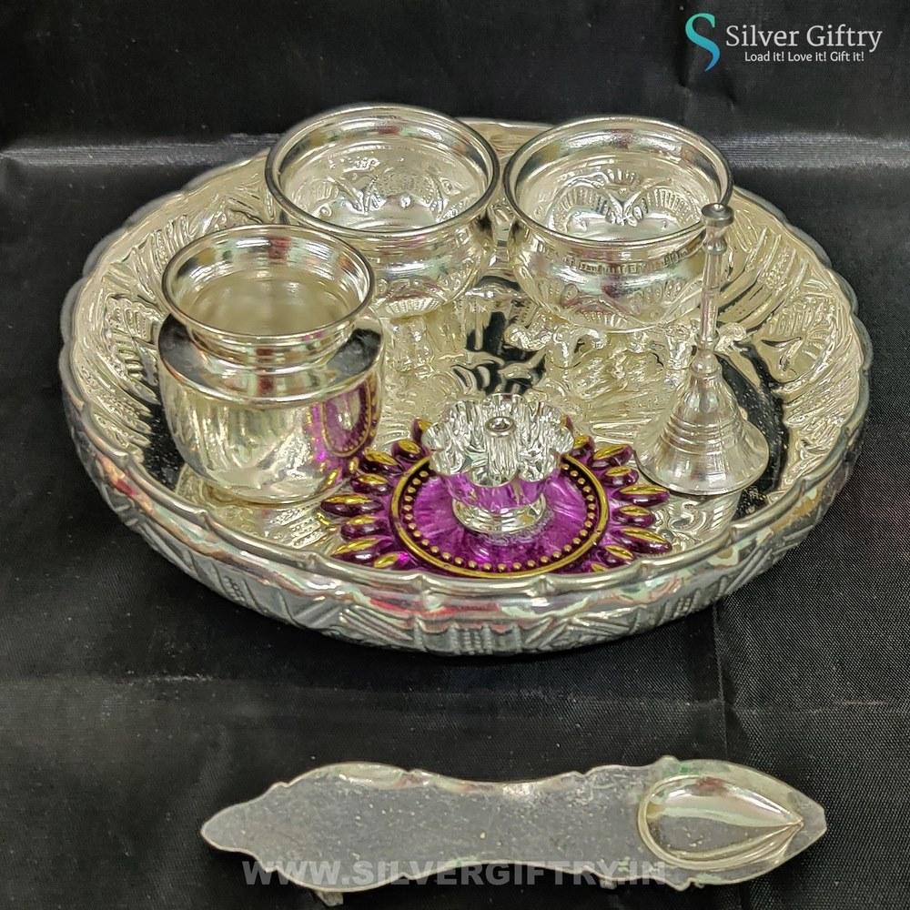 Luckypot German Silver Tortoise Kubera Vilaku /Diya For Pooja/ Decor/Return Gift  Items Size :2'*2' Wt :90 g - Serving Glass - LUCKYPOT, Royapuram, Chennai,  Tamil Nadu